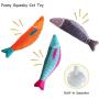 AKETCH 3 Pack Catnip Fish Cat Toy Cat Chew Squeaky Toy Interactive Pets Pillow Plush Bite Kick Fish Toys with Catnip for Cat Toothbrush