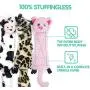Dog Squeaky Toys No Stuffing, 3 Pack Dog Toys Crinkle Dog Toys for Small Dogs Durable Dog Chew Toys Plush Cute Animals Natural Puppy Toys for Teething Pet Toys Squeak for Boredom