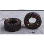 Mr.yang Tire Dog Toys Interactive Squeaky Dog Toys 1pcs（Black）