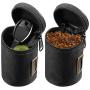 Jetec Dog Poop Waste Bag Holder Dog Leash Attachment Dispenser with Stainless Steel Clip and 4 Rolls of Doggie Waste Bag Fit to Most Dogs Leash and Waste Bag