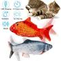 FPVERA 2 Pack Electric Fish Cat Toy Realistic Plush Moving Wagging Fish Cat Toys Simulation Interactive Cat Kitten Toys Perfect cat Kitty Kitten Gift for Grabbing, Biting, Chewing and Kicking