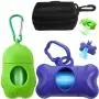 Weewooday 3 Pieces Dog Waste Bags Holder Leash Poop Waste Bag Holder Dispenser Waste Bag with Dog Poop Waste Bags for Walking Running with Dog, 3 Styles Weewooday 3 Pieces Dog Waste Bags Holder Leash Poop Waste Bag Holder Dispenser Waste Bag with Dog Poop Waste Bags for Walking Running with Dog, 3 Styles