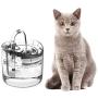 Cat Dog Water Fountain, Super Quiet Automatic Pet Drinking Fountain with Faucet Kits, USB Charging Cat Drinking Dispenser (1.8L)