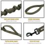 Tactical Dog Harness and Dog Leash Set, No Pull Dog Vest Harness, Heavy Duty Dog Harness with Handle(Ranger Green,M)