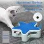 NightyNine Cat Feather Toys Rotating Interactive Cat Toy Box, Intelligent Timing 360° Automatic Rotating Five Pointed Star Toy Box for Cats Fun Training Hunting Catching