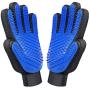 Closeep Dog Grooming Glove 1 Pair Pet Deshedding Brush Gloves Cat Hair Remover Mitt for Pet Massage Long or Short Fur Bathing