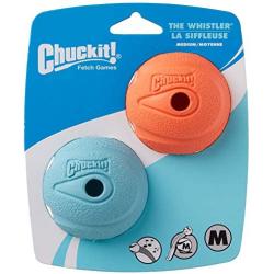 Chuckit! Dog Fetch Toy Whistler Ball Noisy Play Fits Launcher Medium 4 Balls