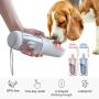 Pet Water Bottles for Dogs, Travel Water Dispenser with Bowl Easy for Pup Drinking, Lightweight Pets Water Feeder for Walking(Blue)