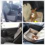 Pettom Pet Bucket Seat Cover Booster Seat 2 in 1 Deluxe Dog& Cat Front Seat Cover for Cars Non- Slip Backing Waterproof (Beige)