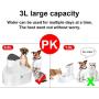 Didog 100oz/3L Pet Water Fountain for Dogs Cats, Large Capacity Automatic Dog Water Dispenser with LED Light, Filtered Cat Water Fountain for Multiple Pets Animals Healthy Drinking