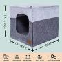 FEXTTEN Thick Felt Cat Cube Cave for IKEA Shelf - Easy Travel Cat Cube Bed - Foldable Cat Houses for Indoor Cats