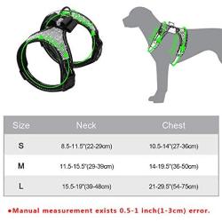 Beirui Rhinestone Dog Harness - Reflective Bling Nylon Dog Vest with Sparkly Bow Tie for Small Medium Large Dogs Walking,Party and Wedding,Black,S