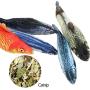 LeRicher Catnip Toys Set Simulation Fish Shape Doll Interactive Pets Pillow Chew Bite Supplies for Cat/Kitty/Kitten Fish Flop Cat Toy Catnip Crinkle Toys 5PCS