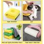 Kwispel Dog Bath Towel - Super Absorbent Microfiber Dog Towel for Small Medium Large Dogs and Cats, Yellow & Grey