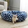 WESTERN HOME WH Cat Tunnel Bed with Soft Mat, Cat Tunnel Toys with Peephole Fun Ball, Cat Tube Bed Tunnel Collapsible 3 Way Kitty Toys for Indoor Pet Kittens, Removable and Washable Dog Cat Maze
