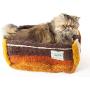 Botanical Pets Premium Cat Scratcher Beds Mustard (Large) Eco-Friendly Made with Natural Vegetable Fiber That Cats, Kittens and Dogs Love.