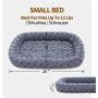 KEMULUS 20''/28''/35'' Padded Bolster Dog Crate Bed for Small Medium Large Dogs Self Warming Dog Pillow Bed Anti Slip Plush Pet Crate Pads for Cats and Dogs Mattress Sleeping Kennel Pads