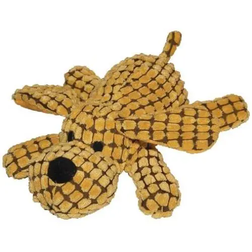 Patchwork Pet Waffle Wags Dog 14-Inch Squeak Toy for Dogs