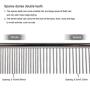 FFTONG Pet Steel Comb with Rounded Ends Stainless Steel Teeth,metal Cat Dog Comb for Removing Tangles and Knots,Poodle Grooming Deshedding Tool, 7 1/2-inch L