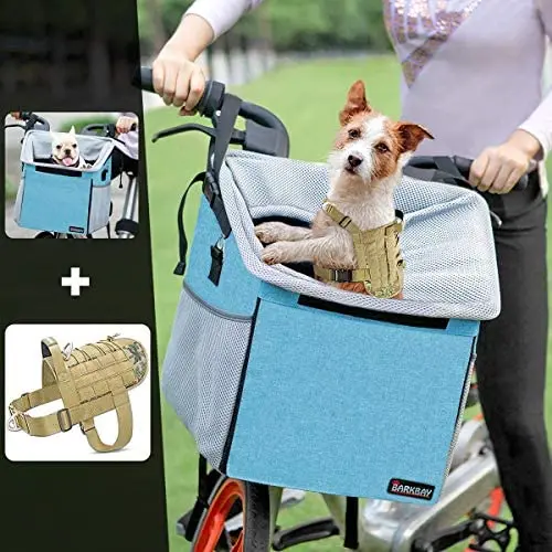 BARKBAY Tactical Dog Harness&Pet Carrier Bicycle Basket Bag Pet Carrier(Camo,S) BARKBAY Tactical Dog Harness&Pet Carrier Bicycle Basket Bag Pet Carrier(Camo,S)