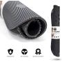 Pet Food Mat for Dogs and Cats Bone Shaped Paw Stripe Design Food Bowl Mat Flexible Waterproof Easy to Clean with Non Slip Backing Black