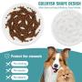 WANTRYAPET Dog Feeder Slow Bowl + Non-Slip Dog Bowl Mats, Ceramic Fun Slow Feed Interactive Bloat Stop Dog Bowl, Eco-Friendly Durable Preventing Choking Healthy Design Bowl