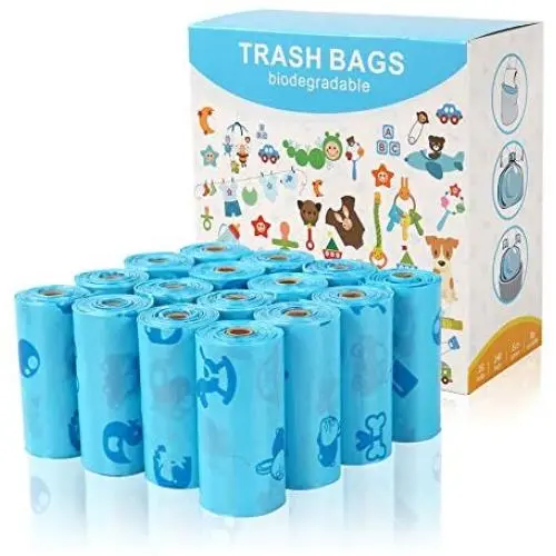 HENIUY Pet Dog Poop Bag, pet Poop Bag-Environmentally Friendly degradable pet Poop Bag, Cleaning and Care, Extra Thick Leak-Proof Bag (Scented) (Blue, Pocket)