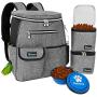 PetAmi Dog Travel Bag Backpack | Backpack Organizer with Poop Bag Dispenser, Multi-Function Pocket, Food Container Bag, Collapsible Bowl | Weekend Pet Travel Set for Hiking Overnight Camping Road Trip