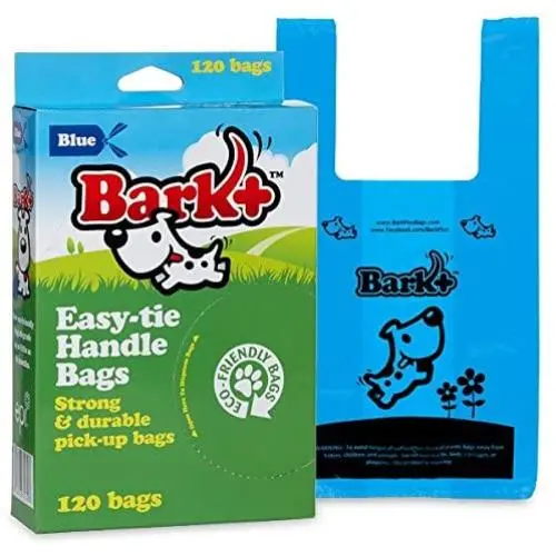 Bark 120 Count Dog Waste Bags with Handle, Blue Bark 120 Count Dog Waste Bags with Handle, Blue
