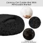 TR pet Calming Donut Dog Bed, Cozy Cat Cuddle Cave Dogs Beds with Removable Blanket, Soft Warming Fluffy Indoor Pets Bed for Small/ Medium/ Large Dogs Cats up to 150 lbs, Machine Washable TR pet Calming Donut Dog Bed, Cozy Cat Cuddle Cave Dogs Beds with Removable Blanket, Soft Warming Fluffy Indoor Pets Bed for Small/ Medium/ Large Dogs Cats up to 150 lbs, Machine Washable