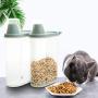 Citylife 2 PCS 2.5 LB Cat Food Storage Containers Small Pet Dog Food Storage Container Airtight Pour Spout Measuring Cup Bird Dry Food Dispenser with Lid