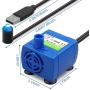 KutoraWorks Replacement Pump for Wonder Creature 85 oz Cat Water Dispenser and Beacon Pet 81 oz Cat Water Fountain with Cleaning Brush and USB Cable