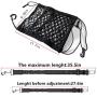HDCBMCDDM-US Upgraded 3-Layer Car Dog Barrier and Dog Seat Belt, Auto Seat Net Organizer & Adjustable Pet Car Harness with Elastic Nylon Buffer for Small Medium Dogs and Cats