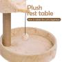 GiftParty Cat Scratching Post for Kitty, Natural Sisal Scratchers Post, Plush Platform & Bed with Hanging Balls, Kittens & Cat Interactive Toys
