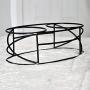 LONGSHUN Pet Feeder Wrought Iron Stand with Double Stainless Steel Bowls Double Diner Feeder with Cat/Dog Bowls