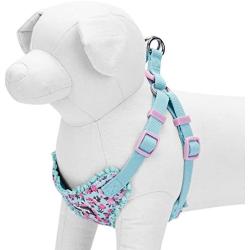 Blueberry Pet 5 Patterns Soft & Comfy Made Well Floral No Pull Mesh Dog Harness Vests, Harness Dresses