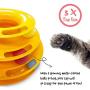 Pet Craft Supply Interactive Cat & Kitten Three Layer Colorful Track Ball Tower Fun Mental Stimulation Physical Exercise Puzzle Cat Toys