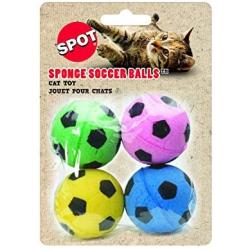 Ethical Sponge Soccer Balls Cat Toy, 4-Pack