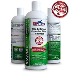 Oatmeal Dog Shampoo and Conditioner - For Dogs With Allergies And Dry Itchy Sensitive Skin. Best Hypoallergenic Medicated Tear Free Anti Itch For Puppy - With Aloe Cucumber Essence and Melon Extract