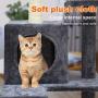 KORIMEFA Cat Tree Cat Tower with Natural Sisal Scratching Post for Kitten Small Cats Activity Platform Playground Furniture with Plush Mouse Hanging Ball Toy for Playing Climb Relax and Sleep…