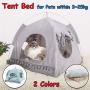 shenjin Detachable Pet Bed with Cushion Dog Cages Summer Indoor for Small Medium Dog Puppy Pet Kennel Cat Sleeping House Pet Tent Kitten House(Green M)