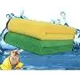 Kwispel Dog Bath Towel - Super Absorbent Microfiber Dog Towel for Small Medium Large Dogs and Cats, Yellow & Grey