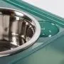 IRIS USA, Inc. Elevated Feeder with Airtight Storage, Medium, Green/Clear FS-M