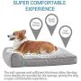 BDEUS 35 x 26 x 6.5In Orthopedic Large Pet Dog Bed Traditional Sofa Couch Pet Bed Mattress with Removable Cover and Pillow, Anti-Slip Bottom for Dogs & Cats