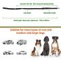SlowTon 2 in 1 Dog Car Seat Belt + Leash, Heavy Duty Dual Use Adjustable Vehicle Seatbelt Tether Also 4FT Reflective Pet Walking Leads Durable Nylon Elastic Bungee for Training and Outdoors
