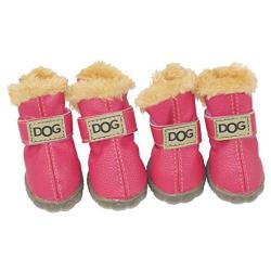 WINSOON Dog Australia Boots Pet Antiskid Shoes Winter Warm Skidproof Sneakers Paw Protectors 4-pcs Set