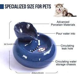 Cat Ceramic Water Fountain Automatic Pet Drinking Fountain Quiet Electric Water Dispenser,1.5L