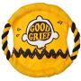 Peanuts Good Grief Rope Frisbee Dog Toy | Officially Licensed Peanuts Dog Rope Toy Frisbee | Yellow Dog Frisbee Rope Dog Toy with Good Grief