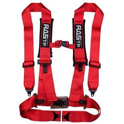 RASTP 4 Point Safety Harness with 3 Inch Padding(Red)