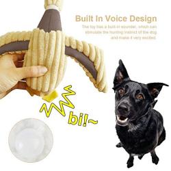 Stuffless Dog Toys,Squeaky Toy for Chewers,Duck Shaped Bite Resistant Training Pet Toy,Chewing Teeth Health Toys for Large and Small Dogs (Duck-Without Hemp Rope Type)